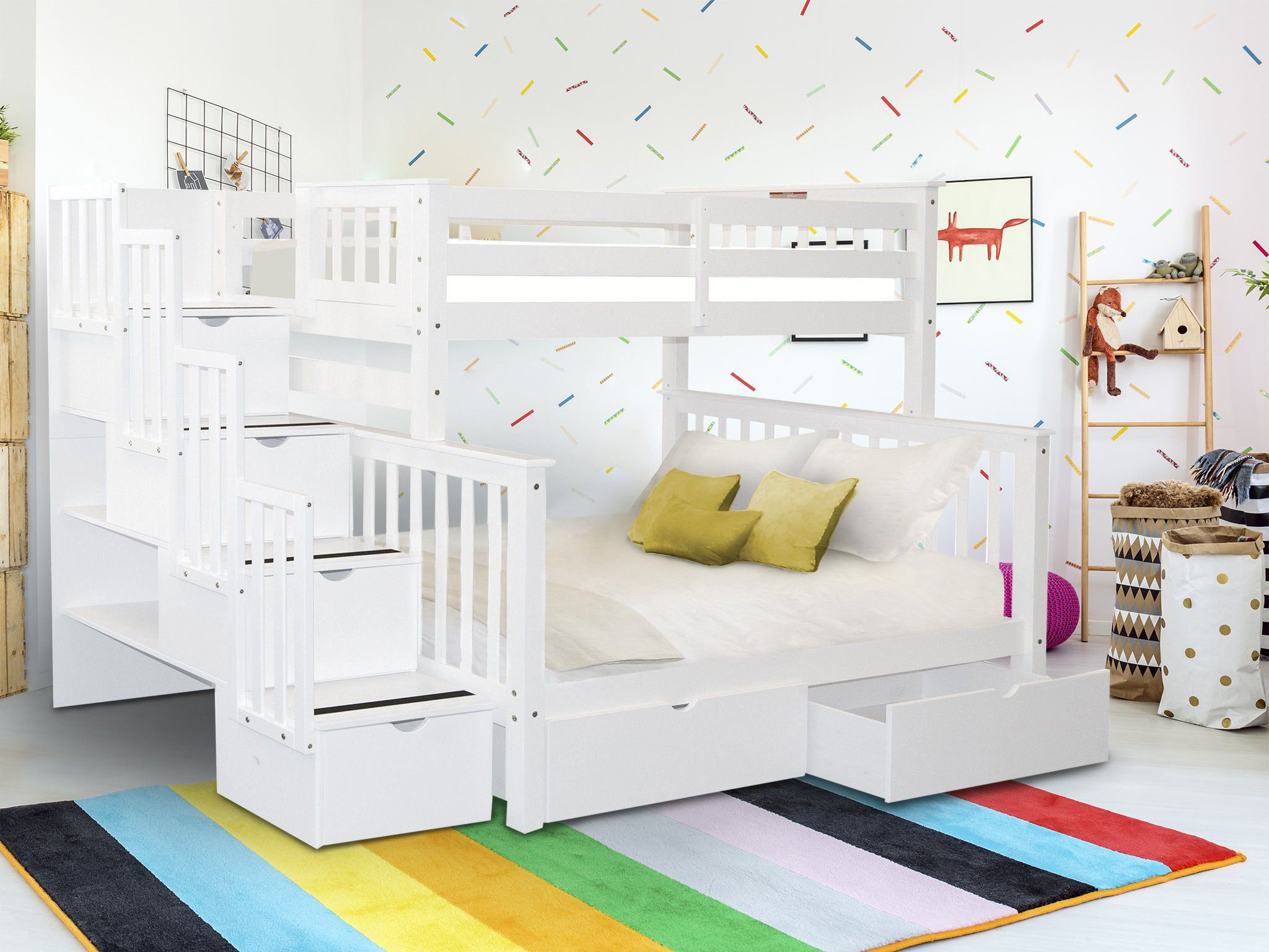 Full size wooden bunk beds best sale